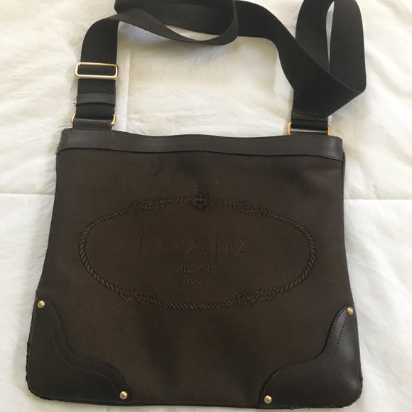 Prada Genuine Brown Crossbody Bag - Picture 1 of 16